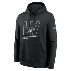 Las Vegas Raiders City Code Club Fleece Pullover Hoodie Black - Nike