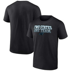 Carolina Panthers Big & Tall Two States One Team Statement T-Shirt Black - Fanatics