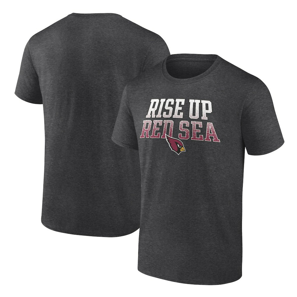 Arizona Cardinals Big & Tall Rise Up Red Sea Statement T-Shirt Heathered Charcoal - Fanatics