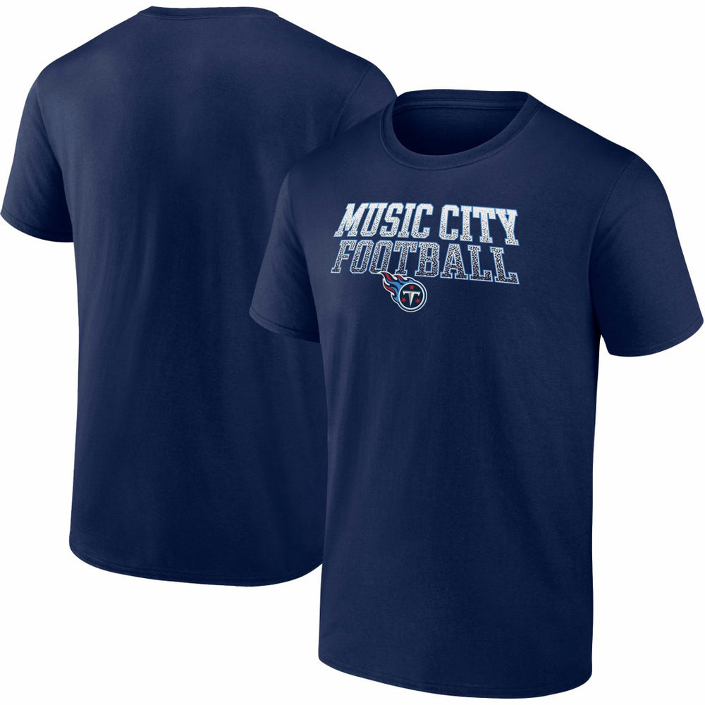 Tennessee Titans Big & Tall Music City Football Statement T-Shirt Navy - Fanatics