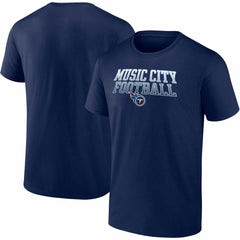 Tennessee Titans Big & Tall Music City Football Statement T-Shirt Navy - Fanatics