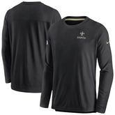 New Orleans Saints Sideline Lockup Performance Pullover Sweatshirt Black - Nike