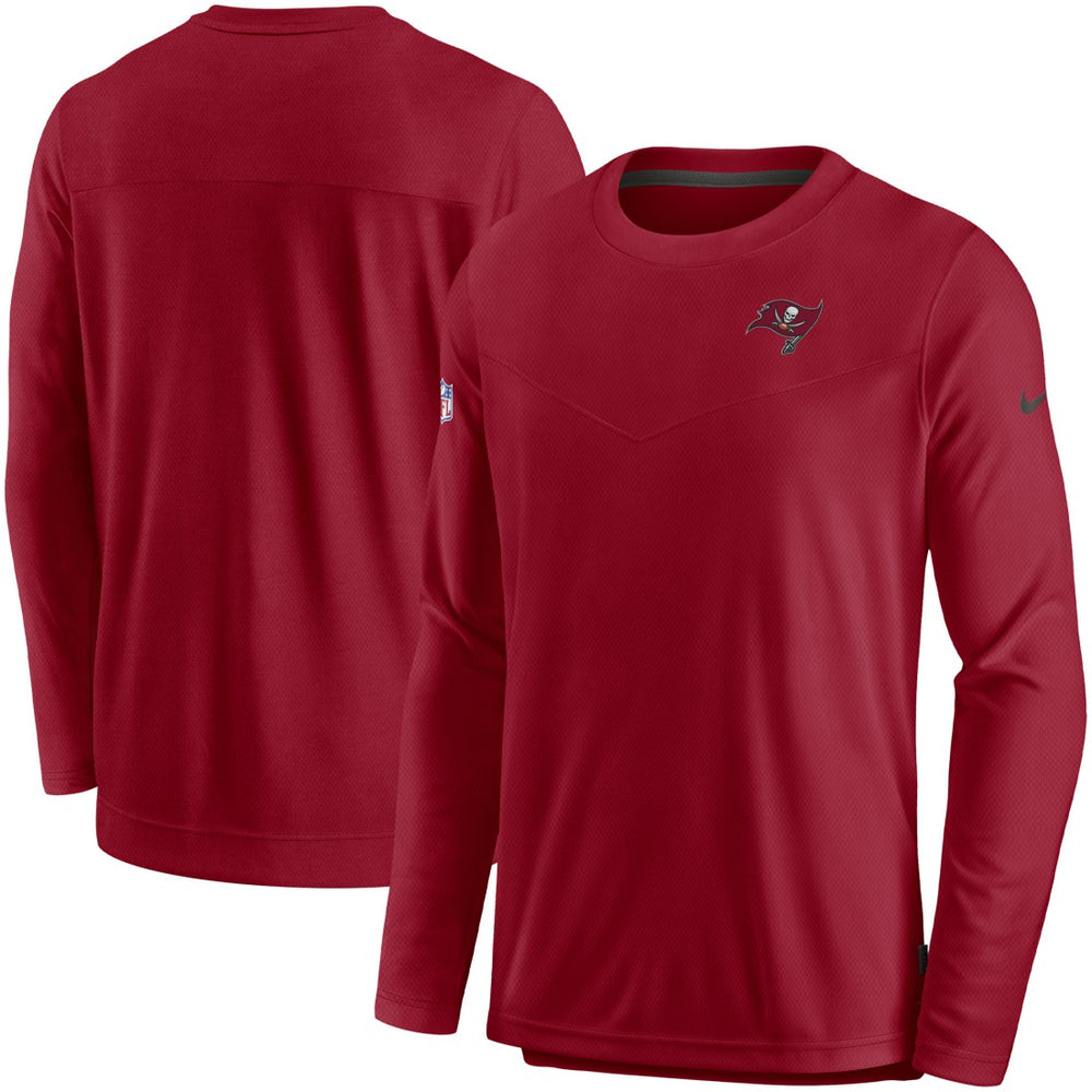 Tampa Bay Buccaneers Sideline Lockup Performance Pullover Sweatshirt Red - Nike