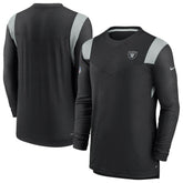 Las Vegas Raiders Sideline Tonal Logo Performance Player Long Sleeve T-Shirt Black - Nike