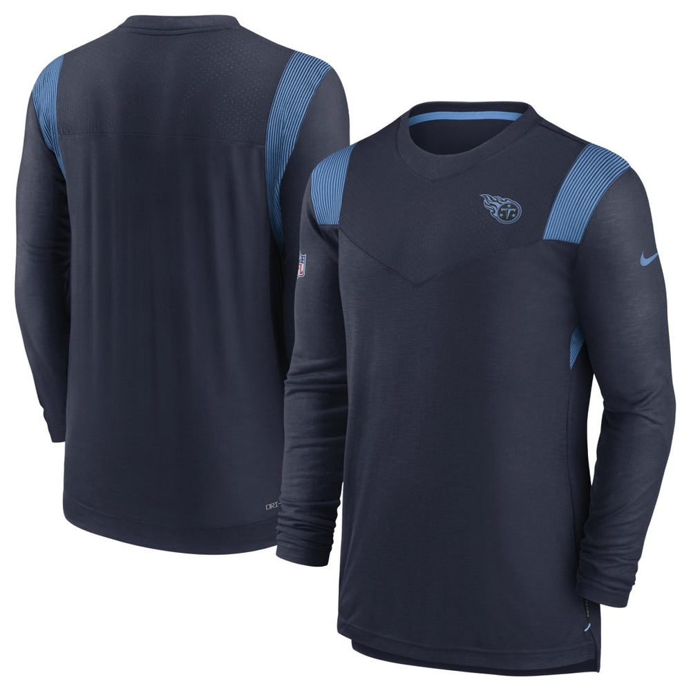 Tennessee Titans Sideline Tonal Logo Performance Player Long Sleeve T-Shirt Navy - Nike