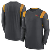 Washington Commanders Sideline Tonal Logo Performance Player Long Sleeve T-Shirt Charcoal - Nike