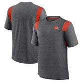 Cleveland Browns Sideline Tonal Logo Performance Player T-Shirt Heather Charcoal - Nike