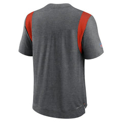Cleveland Browns Sideline Tonal Logo Performance Player T-Shirt Heather Charcoal - Nike