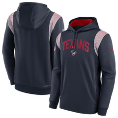 Houston Texans Sideline Athletic Stack Performance Pullover Hoodie Navy - Nike