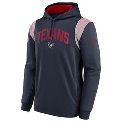Houston Texans Sideline Athletic Stack Performance Pullover Hoodie Navy - Nike
