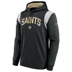 New Orleans Saints Sideline Athletic Stack Performance Pullover Hoodie Black - Nike