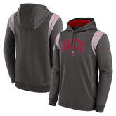 Tampa Bay Buccaneers Sideline Athletic Stack Performance Pullover Hoodie Pewter - Nike