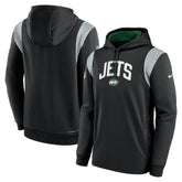 New York Jets Sideline Athletic Stack Performance Pullover Hoodie Black - Nike