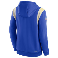 Los Angeles Rams Sideline Athletic Stack Performance Pullover Hoodie Royal - Nike
