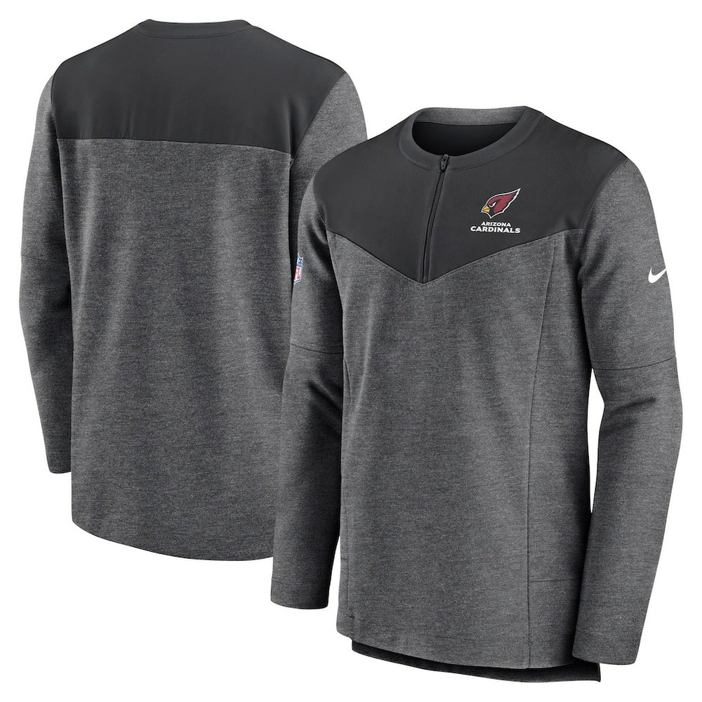 Arizona Cardinals Sideline Lockup Performance Quarter-Zip Top Charcoal - Nike