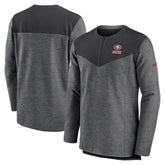 San Francisco 49ers Sideline Lockup Performance Quarter-Zip Top Charcoal - Nike