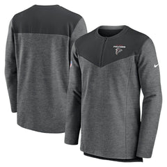 Atlanta Falcons Sideline Lockup Performance Quarter-Zip Top Charcoal - Nike