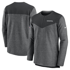 Baltimore Ravens Sideline Lockup Performance Quarter-Zip Top Charcoal - Nike