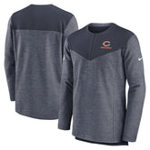 Chicago Bears Sideline Lockup Performance Quarter-Zip Top Navy - Nike