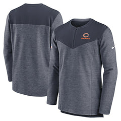 Chicago Bears Sideline Lockup Performance Quarter-Zip Top Navy - Nike