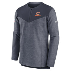 Chicago Bears Sideline Lockup Performance Quarter-Zip Top Navy - Nike