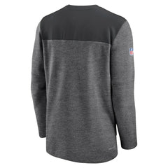 Las Vegas Raiders Sideline Lockup Performance Quarter-Zip Top Charcoal - Nike