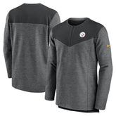 Pittsburgh Steelers Sideline Lockup Performance Quarter-Zip Top Charcoal - Nike