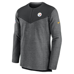 Pittsburgh Steelers Sideline Lockup Performance Quarter-Zip Top Charcoal - Nike