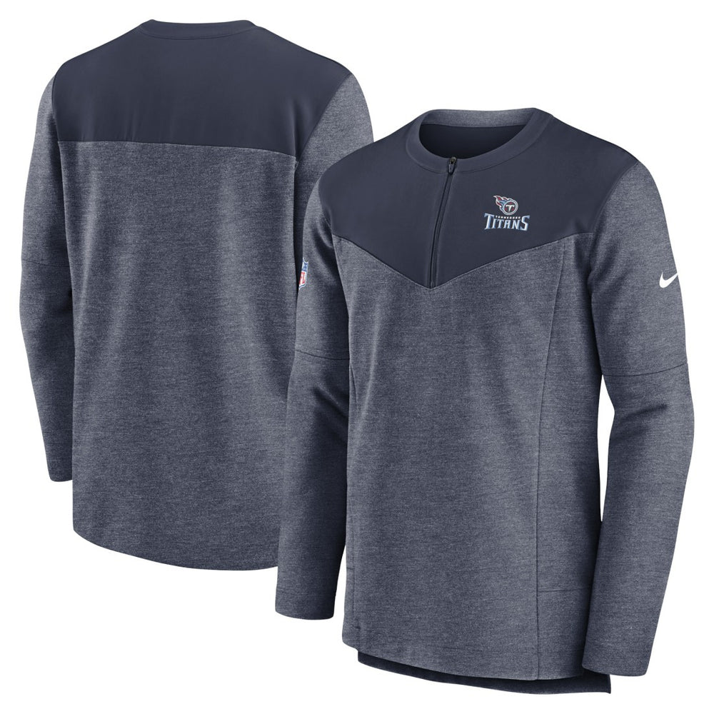 Tennessee Titans Sideline Lockup Performance Quarter-Zip Top Navy - Nike