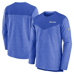 Los Angeles Rams Sideline Lockup Performance Quarter-Zip Top Royal - Nike