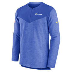 Los Angeles Rams Sideline Lockup Performance Quarter-Zip Top Royal - Nike
