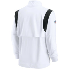 Las Vegas Raiders Sideline Coach Chevron Lockup Quarter-Zip Long Sleeve Top White - Nike