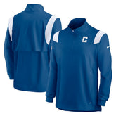 Indianapolis Colts Sideline Coach Chevron Lockup Quarter-Zip Long Sleeve Top Royal - Nike