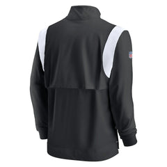 Las Vegas Raiders Sideline Coach Chevron Lockup Quarter-Zip Long Sleeve Top Black - Nike