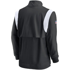 Atlanta Falcons Sideline Coach Chevron Lockup Quarter-Zip Long Sleeve Top Black/White - Nike
