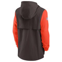Cleveland Browns Sideline Player Quarter-Zip Hoodie Brown/Orange - Nike