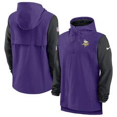 Minnesota Vikings Sideline Player Quarter-Zip Hoodie Purple/Black - Nike
