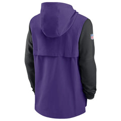 Minnesota Vikings Sideline Player Quarter-Zip Hoodie Purple/Black - Nike