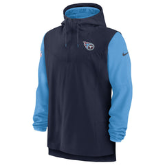 Tennessee Titans Sideline Player Quarter-Zip Hoodie Navy/Light Blue - Nike