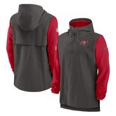 Tampa Bay Buccaneers Sideline Player Quarter-Zip Hoodie Pewter/Red - Nike