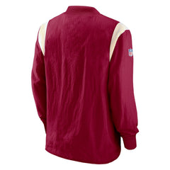 Washington Commanders Sideline Athletic Stack V-Neck Pullover Windshirt Jacket Burgundy - Nike