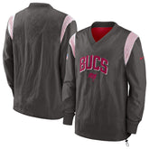 Tampa Bay Buccaneers Sideline Athletic Stack V-Neck Pullover Windshirt Jacket Pewter - Nike
