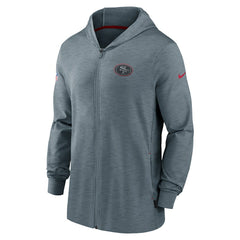 San Francisco 49ers Sideline Team Pop Full-Zip Hoodie Jacket Heather Gray - Nike