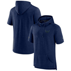 Washington Capitals Fanatics Authentic Pro Road Performance Short Sleeve Pullover Hoodie Heather Navy