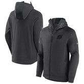 New Jersey Devils - Fanatics Authentic Pro Road Tech Lightweight Full-Zip Hoodie Jacket Charcoal