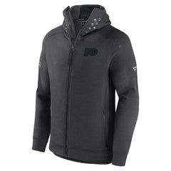 Philadelphia Flyers - Fanatics Authentic Pro Road Tech Lightweight Full-Zip Hoodie Jacket Charcoal