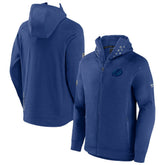 Tampa Bay Lightning - Fanatics Authentic Pro Road Tech Lightweight Full-Zip Hoodie Jacket Blue