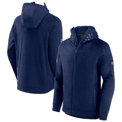 Nashville Predators - Fanatics Authentic Pro Road Tech Lightweight Full-Zip Hoodie Jacket Navy