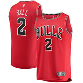 Fanatics - Lonzo Ball Chicago Bulls Fast Break Road Replica Jersey - Icon Editi- Red