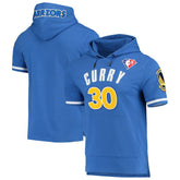 NBA - Stephen Curry Golden State Warriors Pro Standard Name & Number Short Sleeve Pullover Hoodie - Royal